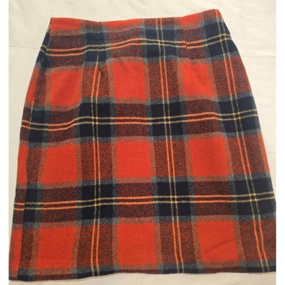 Women's vintage Maurice's Wool Blend Plaid skirt size 4
